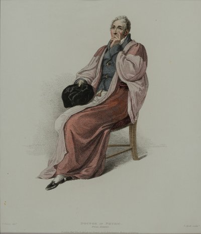 Doctor of Physic in full dress, engraved by J. Agar, published in R. Ackermann